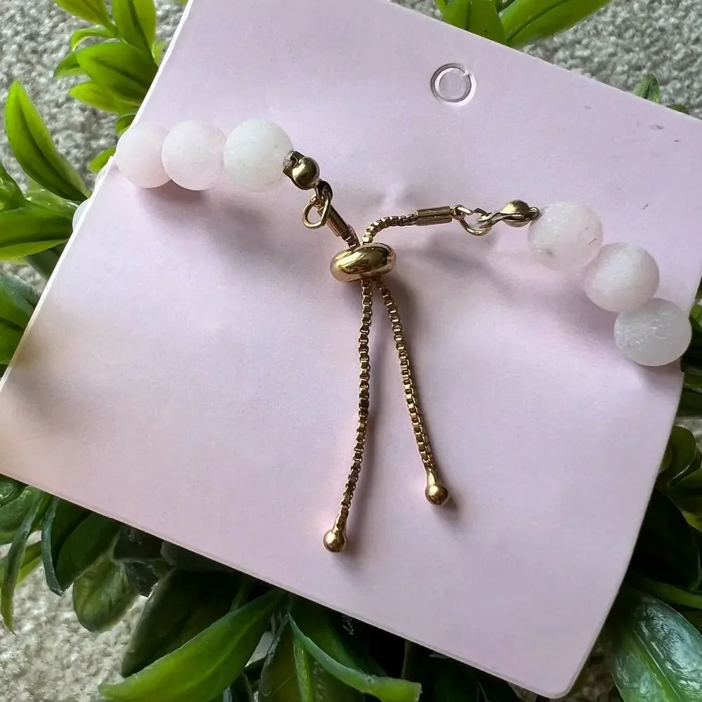 NEW AYNIL Radiate Love Rose Quartz Stone Aromatherapy Diffuser Bracelet